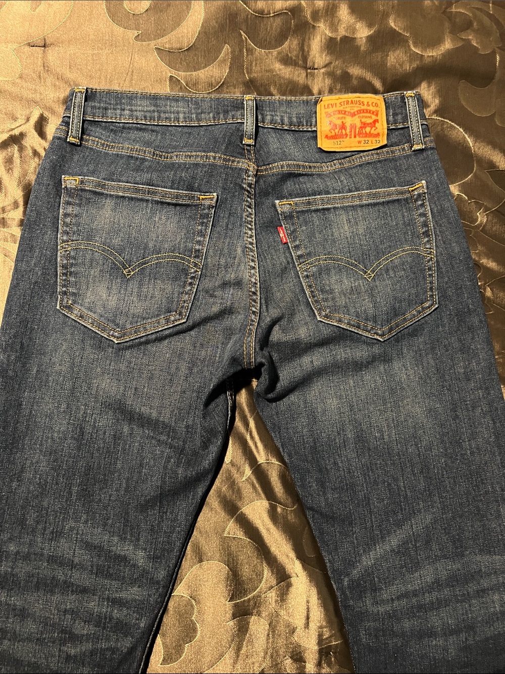 Levi's 512 Men's Slim Taper Medium Dark Wash Blue Denim Jeans 32x32